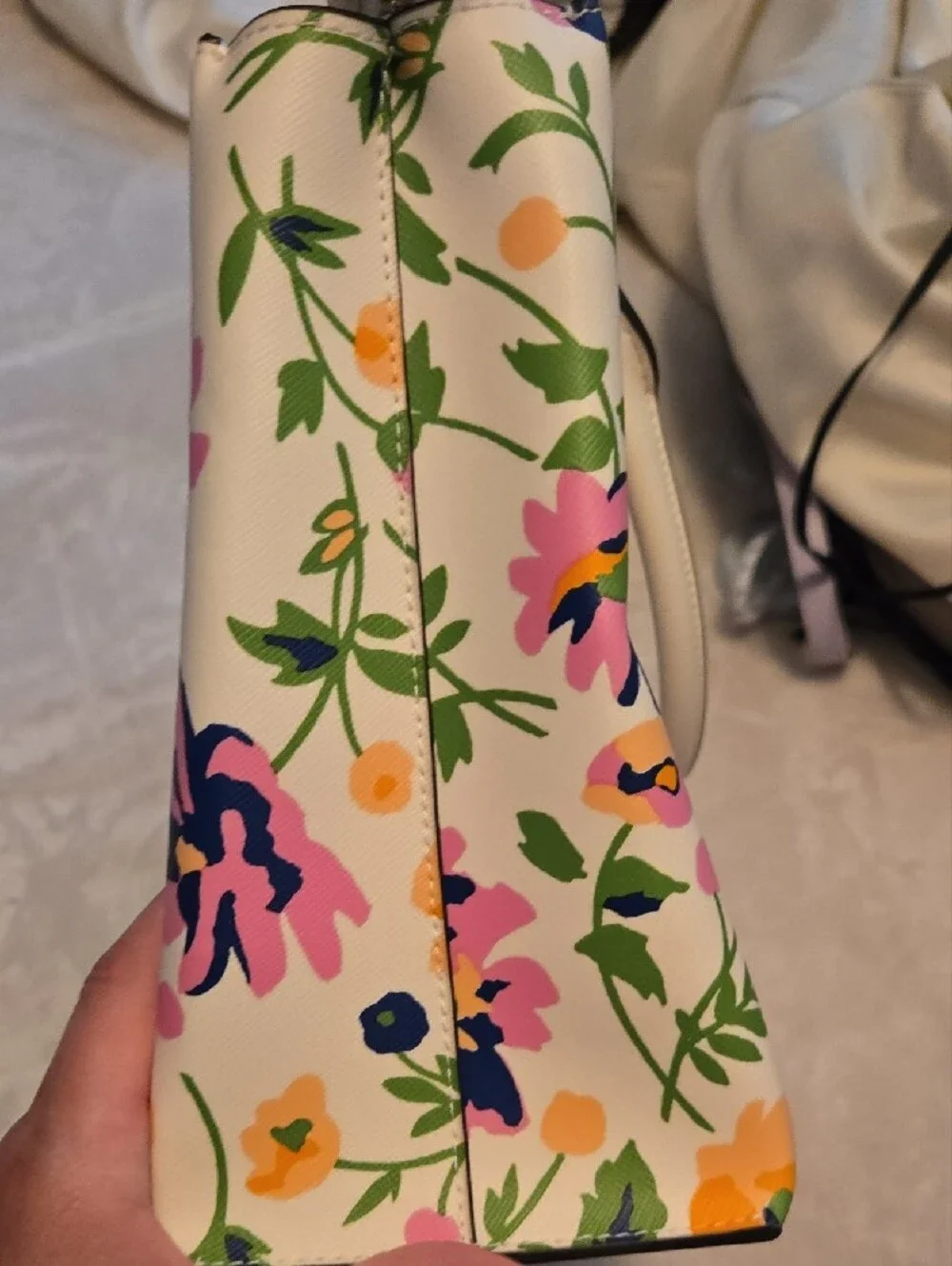 kate spade Cream Floral Print Top-Handle Tote